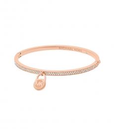 Michael Kors Rose Gold Padlock Crystals Bracelet
