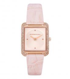 BCBGMaxazria Light Pink Crystal Dial Watch