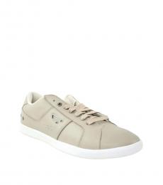 Diesel Beige Gotcha Mink Leather Sneakers