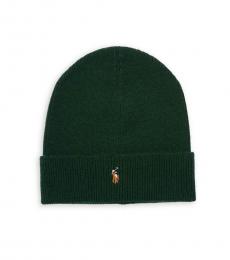 Ralph Lauren College Green Classic Cuffed Beanie