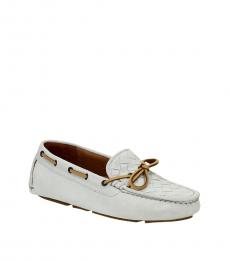Bottega Veneta Fog Woven Vamp Bow Tie Loafers