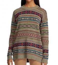 Ralph Lauren Beige Fair Isle Cotton-Blend Sweater