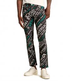 Versace Jeans Black Graphic Diagonal Logo Jeans
