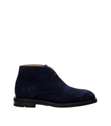 Bally Blue Suede Ankle Boots