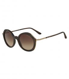 Striped Brown Gradient Modish Sunglasses