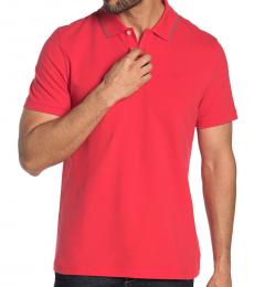 Michael Kors Sea Coral Tipped Collar Pique Polo