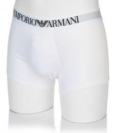 Emporio Armani White Cotton Boxer Trunk Briefs