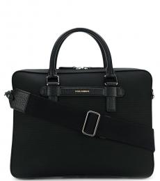 Dolce & Gabbana Black Logo Large Briefcase Bag