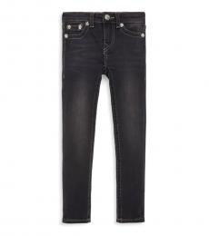 True Religion Girls Black Halle Contrast-Seam Jeans