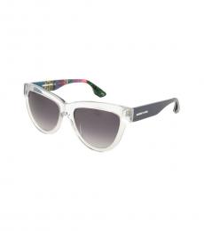 McQ Alexander McQueen Crystal-Black Cat Eye Sunglasses