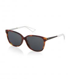 Christian Dior Dark Brown-Grey Rectangular Sunglasses