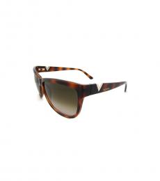 Valentino Garavani Dark Havana Brown Gradient Sunglasses