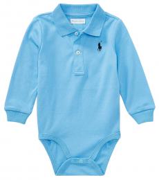 Ralph Lauren Baby Boys Suffield Blue Polo Bodysuit