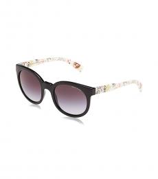 Armani Exchange White Black Round Sunglasses