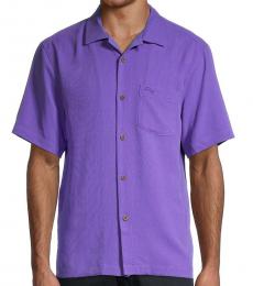 Purple Regular Fit Short Sleeve Shirt