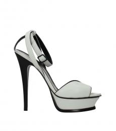 White Ankle Strap Heels