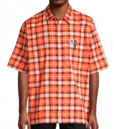 Orange Atwood Regular-Fit Plaid Shirt
