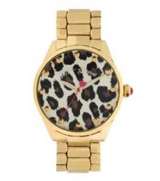 Golden Leopard Dial Watch