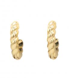 Rebecca Minkoff Golden Rope Chain Hoop Earrings