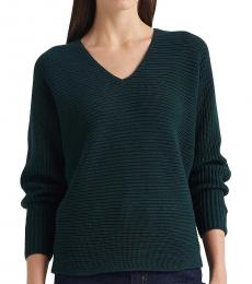 Michael Kors Dark Green V-Neck Sweater