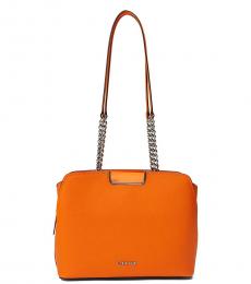 Calvin Klein Orange Finley Medium Shoulder Bag