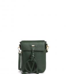 Mario Valentino Dark Green Salma Medium Crossbody Bag