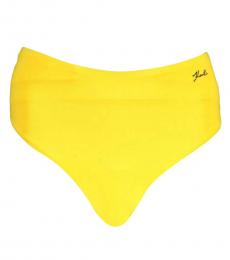Karl Lagerfeld Yellow Logo Bikini Bottom