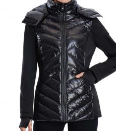Michael Kors Black Hooded Puffer Jacket