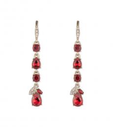 Givenchy Red Cluster Linear Earrings