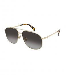 Lanvin Golden Gradient Grey Pilot Sunglasses