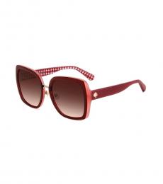 Kate Spade Red Squared Butterfly Sunglasses