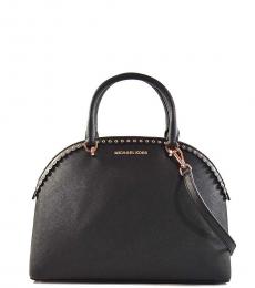 Michael Kors Black Emmy Scallop Medium Satchel