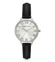 BCBGMaxazria Black Classic Silver Dial Watch