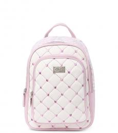 Betsey Johnson Light Pink Quilted Small Backpack