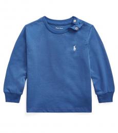 Ralph Lauren Baby Boys Liberty Blue Jersey Long Sleeve T-Shirt