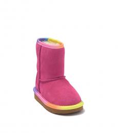 UGG Baby Girls Pink Rainbow Lined Boots