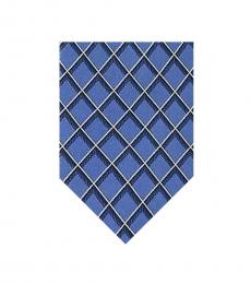 Michael Kors Blue Henry Grid Classic Tie