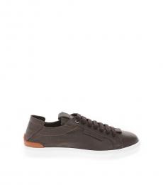 Brown Leather Ferrara Sneakers