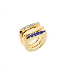 Golden/Blue Acetate Ring Set