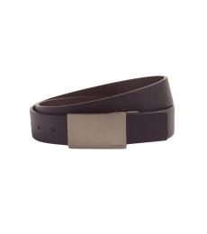 Calvin Klein Black-Brown Reversible Leather Belt