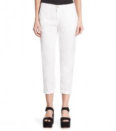 AG Adriano Goldschmied White Caden Cropped Jeans