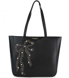 Karl Lagerfeld Black Bow Embellished Large Tote