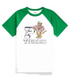 Ralph Lauren Boys White Tigers Baseball T-Shirt