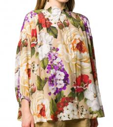 Dolce & Gabbana Multi color Loose Fit Cropped Shirt