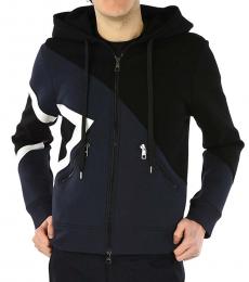 Neil Barrett Navy Blue Modernist Hooded Jacket