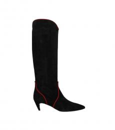 Black Side Logo Tall Boots