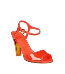 Sergio Rossi Red Ankle Strap Heels