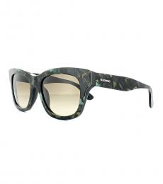 Valentino Garavani Army Green Camo Butterfly Sunglasses