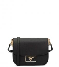 Prada Black Logo Plaque Small Crossbody