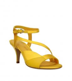 Yellow Satin Heels